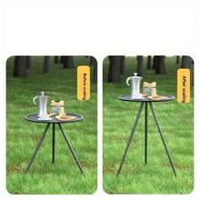 1pc Adjustable Height Outdoor Camping Foldable Table, Black - Multicolor - View 5