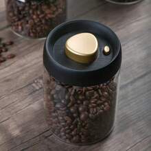 Contenitori per la conservazione, contenitori in vetro a tenuta d'aria con coperchio ermetico per la conservazione a prova di umidità di chicchi di caffè, polvere di caffè, tè sfuso, noci e cereali, organizer e conservazione da cucina, utensili da cucina