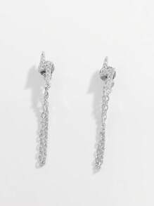 1 par de pendientes de botón con diseño de rayo de plata de ley 925 con circonita cúbica, con estilo vintage y único, adecuado para uso diario, citas, fiestas, aniversarios de boda, un regalo personalizado