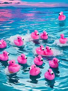 19/45pcs Pink Flamingo Figurines, Limited Time Offer, Resin Decorations For Outdoor Holiday, Tabletop, Indoor Decor, Crafts, Party Supplies And Small Gifts