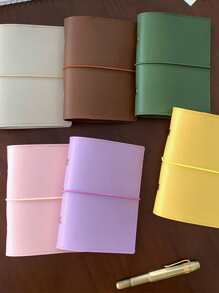 1pc/1 Set A6/A7/A8/M5 Portable Loose-Leaf Binder, Available In Multiple Colors Including Pink, Purple, Gray, PU Leather Planner Notebook, Refillable Pages, Storage Bag, Plan Book, Planning Pages School Supplies, Back To School