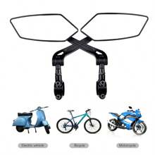 2 pièces Miroir rétroviseur pliant pour vélo de montagne, vélo de route. Miroir plat HD pour automobile. Accessoires de conduite.