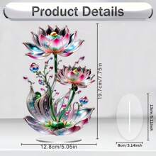 This Acrylic Flower Ornament Is Absolutely Stunning! 2D Graphic Design Is Very Unique And Can Add A Unique Artistic Atmosphere To Your Desktop. Its Colors Are Very Bright, And The Colorful Flowers Make People Feel Happy When They See It.