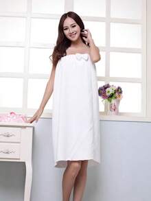 2 件套超柔软纤维露肩浴袍 + 干发帽，包含发帽 + 浴袍，超强吸水轻质速干浴巾套装，适合美容院家用浴室开学使用 - 彩色 - 查看 9