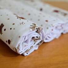 Bublim Petit Flannel Blanket Kit 3 Units Giraffe Panda Bear Rainbow Incomfral 50x80cm - 鏽棕色 - 查看 4