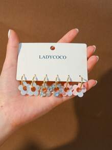 9 Pairs Of Fashionable & Cute Multicolor Tassel Pendant Earrings, Suitable For Women's Daily Wear, Dating, Traveling