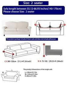 1pc Ruffled Sofa Cover, Made Of Plush Jacquard Fabric, European Style Decor, Easy Installation, Stain & Pet Scratch Resistant, Suitable For Living Room, Study Room, Office Sofa, All Season - Khaki - View 14