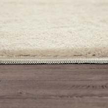 Soft Area Rug In Solid Colors - Washable & Anti-Slip Backing - Red - Grey - Black - Pink - Creamy White - Beige - Bronze - Navy Blue - Silver - Champagne - Dark Grey - 3X5 - 4X6 - 5X7 - 6X9 - 8X11 - Màu trắng kem - Xem 4