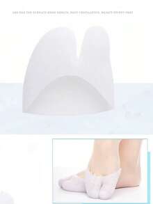 زوج/زوجان من وسادة أصابع القدم السيليكونية البيضاء لمنع الاحتكاك وتوفير الراحة، تصميم قابل للتنفس لحماية أصابع الرقص من الإصابات، خالية من الروائح الكريهة، حل لرعاية القدم، وسادة قابلة للتكيف - أبيض - مشاهدة 4