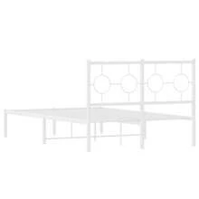 vidaXL Giroletto con Testiera in Metallo Bianco 120x200 cm - Bianco - Visualizzare 6