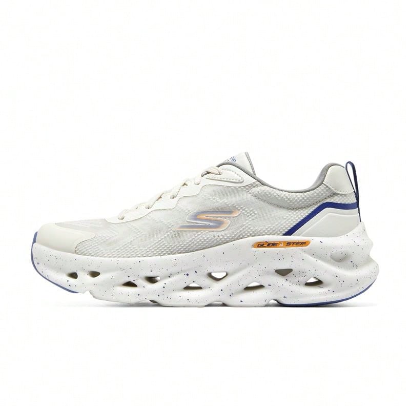 Skechers Go Run Swirl Tech 跑鞋，高回弹鞋垫，轻质减震，男士户外运动鞋，220546-WHT