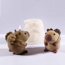 1PC Capybara Series Silicone Mold (Carrying Oyster/Turtle/Bee Bag Design) For DIY Aromatherapy Candles, Plaster Sculptures, Handmade Soaps & Diffuser Stones Crafting