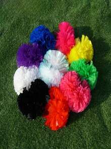 قطعة واحدة/قطعتان من الكرات الحمراء المطفية ذات اللون الأحادي، كرات التشجيع للبسكتبول والرياضات والرقص والجمباز والرقص الجماعي والأنشطة الفرقية، مناسبة لمختلف الفعاليات المسرحية - متعدد الألوان - مشاهدة 7