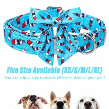 Babole Pet 4th Of July Dog Collar With Bow Tie - Patriotic American Flag Adjustable Pet Collar For Small/Medium/Large Dogs, Red White Blue Ice Cream Design, Metal Buckle - Independence Day Pet Accessories - Ice-cream - View 2
