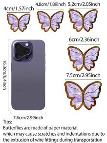 20/10Pcs Paper Butterfly Cake Decoration Ornament (10pcs In A Pack) - Comes With 10 Wires And 10 Glue Dots, Suitable For Butterfly Cupcake Topping, Women's Party Cake Decoration, Birthday Anniversary Cake Topping, Wedding Cake Decoration, Mother's Day Cake Topping, Mixed Size