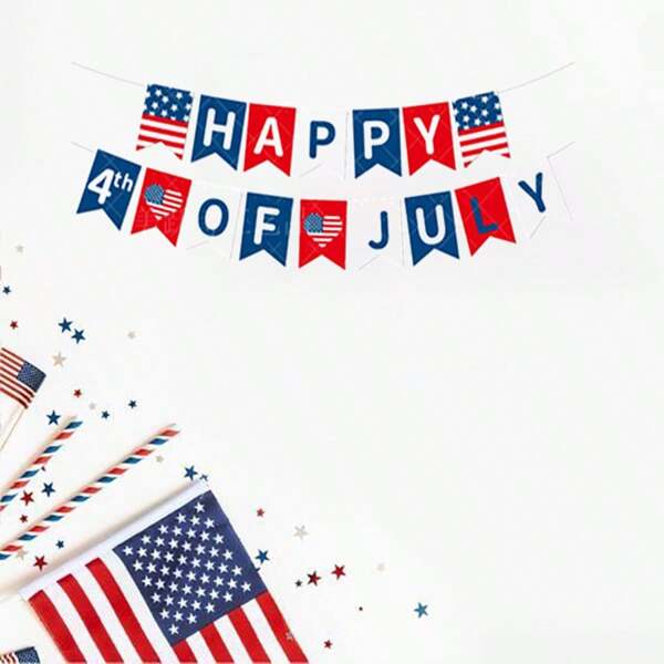 Decoración de fondo de pancarta del Día de la Independencia, regalos de verano de cumpleaños, de boda, de vuelta al colegio, y para decoración de habitación, simples y prácticos y multifuncionales