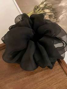 Plain Color Mesh Scrunchies, Minimalist Versatile Hair Ties