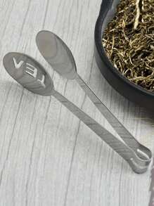 1pc/2pcs Stainless Steel Tea Bag Clip, Tea Clip, Tea Ceremony Tweezers, Chinese Medicine Tea Cup Clip, Medicine Packaging Clip, Drain Clip