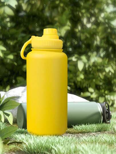 1 pieza Botella de agua aislada de acero inoxidable de 18oz, vaso para beber deportes al aire libre, doble pared al vacío, vaso térmico portátil para automóvil, taza de viaje