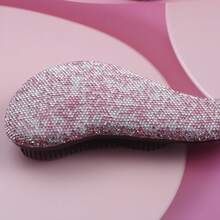 1pc Rhinestone Massage Hair Comb, -Free Detangling Brush With Air Cushion, Portable For Travel & Holiday, Wedding, Birthday, Party, Gift, Diamond Decor, New Year, Valentine, Festival