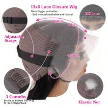 bling hair 180% Density 6x4 13x6 Straight Lace Glueless Wig Human Hair Pre-Plucked Pre-Cut Lace Glueless Wigs No Glue Lace Front Closure Wig 13x6 Straight Human Hair - Natural Black - Xem 8