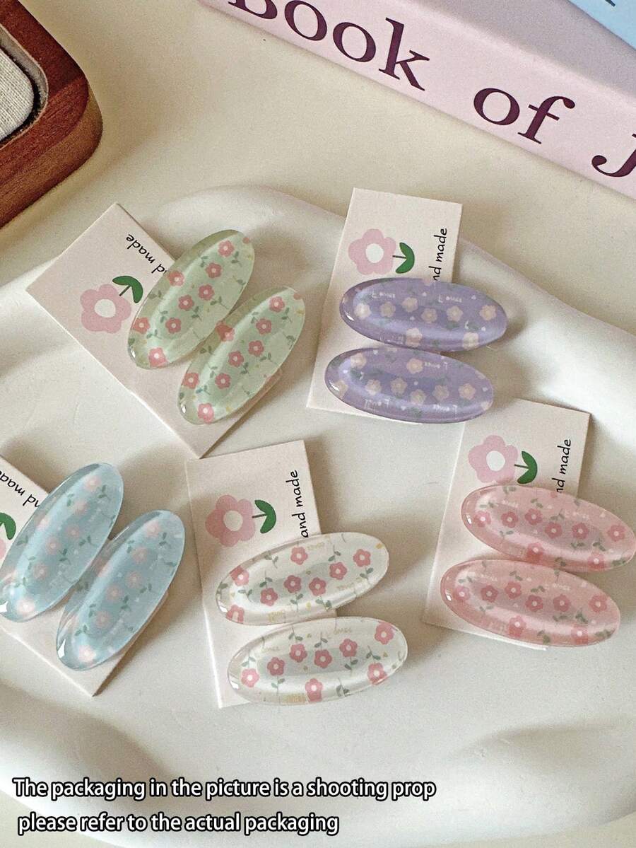 10 chiếc kẹp tóc hoa nhí dễ thương dành cho nữ, kẹp tóc mái tươi tắn, phụ kiện tóc hình hoa oval, thích hợp sử dụng hàng ngày, kẹp tóc càng cua, kẹp tóc cài đầu, đồ dùng học tập, phụ kiện tóc, phụ kiện đội đầu. - Nhiều màu - Xem 1