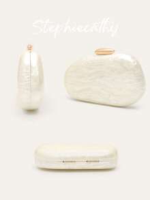 STEPHIECATHY 女士奢华设计时尚优雅晚装包新颖造型亚克力磁铁闭合硬壳手拿包长款斜挎单肩链钱包可装手机，非常适合晚宴、宴会、鸡尾酒会、婚礼、生日礼物、假期 - 彩色 - 查看 12