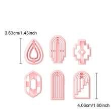 Unique Asymmetrical Texture Design Polymer Clay Cutters, 3D High-Precision Polymer Clay Molds For DIY Earrings Jewelry Making, Polymer Clay Earring Craft Tools, Art Supplies, Craft Supplies, No Power Supply Needed