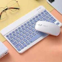 Combo Teclado e Mouse Bluetooth Blueconnect 5.2 Durável e Portátil Compatível com Multi-Dispositivos - Entrada do Brasil (127V) - Visão 10