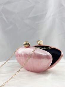 Geantă de mână minimalistă din marmură acrilică la modă, geantă de umăr elegantă, personalizată, estetică, cu lanț crossbody