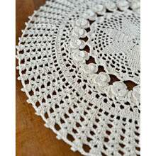 Round Tablecloth P Primavera 60cm Handmade String - Crude - View 5