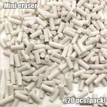 20 High-Quality Mechanical Automatic Pencil Tail Mini Erasers Per Set, Convenient And Replaceable Cores, Suitable For Artistic Sketching, Painting, And Highlight Writing Stationery Supplies (20 Small Erasers) School Supplies,Back To School - one-size - View 9