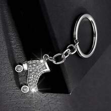 1 件时尚可爱的锌合金溜冰鞋钥匙扣，非镀贵金属，可爱风格，男女通用汽车配件哥特 Y2K