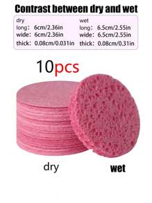 10 piezas/20 piezas Pastillas de madera comprimidas y redondas para el lavado facial, exfoliante facial reutilizable, adecuado para uso familiar o de viaje, pastillas de madera para el lavado facial de verano (6 cm/2,36 pulgadas)