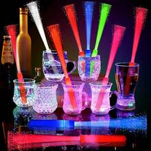 12 /36/60 Pack Fiber Optic Rods, Multi-Color Flash Baton, Suitable For Concerts, Sports, Holiday Parties, Nightclubs, Outdoor Activities-Durable Plastic Seasonal Decoration, Random Color Fiber Optic Glow Sticks, Color Change Glow Sticks, Glow Sticks With Multi-Color Lights Party Set, Christmas, Parties, Concerts, Weddings Glow Sticks - 七彩色 - 查看 5