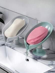 1/2-częściowa mydelniczka bez perforacji, stojąca, do użytku domowego, do prania, do toalety, do kreatywnego odpływu, bez wody, mydelniczka z przyssawką, do montażu na ścianie, do łazienki, dekoracja jesienna, powrót do szkoły