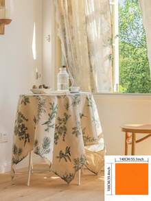 1 件复古乡村风格桌布，带松果和叶子印花，绿色，矩形，适用于厨房装饰、电视柜、餐桌、派对、婚礼、酒店、所有季节 - 彩色 - 查看 13