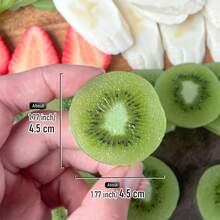 3pcs Set Of Realistic Artificial Fruit Slices, Detailed Fruit Slice Decorations, Toys, Photography Props, Candy House Decor, Strawberry, Banana, Kiwi, Orange, Cucumber, Corn, Cookie, Lemon, Blueberry, Broccoli, Suitable For Holiday, New Year, Christmas, Birthday Party Decoration, Home Decor, Fake Fruit - Fruit Slices - View 5