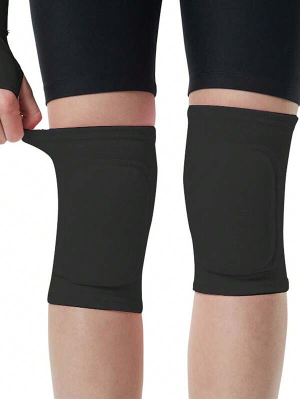 1pair Thick Sponge Knee Pads For Dancing, Volleyball, Football, Roller Skating, Outdoor Cycling And Ground Protection Gym Accessories Knee Support Sports Knee Pads Gym Knee Pads