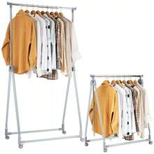 Suitable For Daily Family Use (Such As Drying On The Balcony And Storing In The Bedroom) Extendable Clothing Garment Rack Heavy Duty Foldable Clothes Rack W/Hanging Rod - 1 - View 2