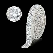 4 Rolls Resin Rhinestone Bling Ribbons Self Adhesive Diamond Crystal Ribbon Roll Glitter Resin Diamond Belt Ribbon For DIY Art Crafts - Multicolor - View 6