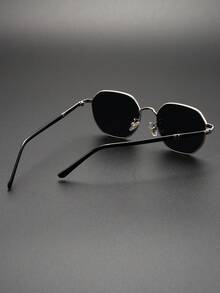 1 件金属几何复古简约圆框防紫外线男士太阳镜，适合夏季休闲装、海滩度假装饰、学校海滩配饰太阳镜太阳镜遮阳镜，适合夏季海滩度假、户外、旅行