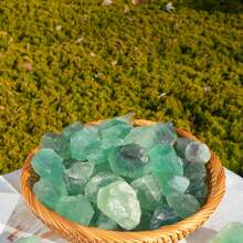 30g/100g/230g Options-Premium Green Fluorite Crystal Stone - Natural Crystal For DIY Jewelry Making, Unique Gift Idea & Elegant Desk Decor - Perfect For Birthdays & Anniversaries - - Green Fluorite - View 3