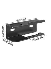 1pc Wall Mounted Paper Towel Holder, Toilet Fragrance Storage Rack, Multifunctional Storage Rack, Paper Roll Holder, Suitable For Kitchen And Bathroom, Bathroom Accessories