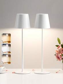 1 PC Wireless Table Lamp, Height Adjustable, Type-C 5V Rechargeable ,3 Colour Temperatures, Dimmable, Portable LED Waterproof Table Lamp For Dining Room, Bedroom