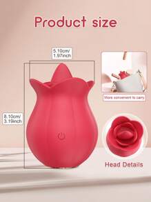 Vibrador de rosa para mujer, mini estimulador vibrador con lengüeta lamiendo con 10 vibraciones placenteras para el clítoris y estimulación de los pezones, juguetes y juegos sexuales para adultos para mujeres y parejas