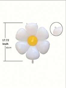 5/3/1pc White Small Daisy And White Large Daisy Balloon Party Decoration Balloons, Suitable For Weddings, Birthdays, Graduation Ceremonies, Bachelor Party Decoration, Gender Revealing, Party Decoration, Indoor And Outdoor Decoration Back To School Valentine Day - Multicolor - View 3
