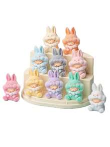 10pcs/Set Cute Bunny Plush Doll Toys [Random Color], Room Decor, Creative Party Gifts, Holiday Celebration Presents, Artsy Desk Decor, Couples Gifts, Gifts For Parents, Siblings And Friends