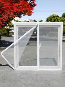 1 paquete de pantalla de ventana con - blanco y negro, múltiples tamaños, fácil de instalar y quitar, malla reutilizable para protección contra insectos y mosquitos, ventilación y ventanas del hogar - Blanco - Ver 1