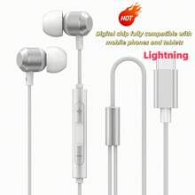 1.2M The Digital Chip Is Fully Compatible With Both Mobile Phones And Tablets, And Wired Headphones Can Be Used Type C 3.5mm HiFi Soundproof Heavy Bass In-Ear Wired Headphones For Sports, Mobile Phone, Computer, Gaming Earbuds For VIVO OPPO Sam Sung Hua Wei Xiao Mi Fruit All 7 8 9 XS 14 15 16 Pro Max